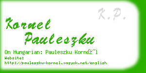 kornel pauleszku business card